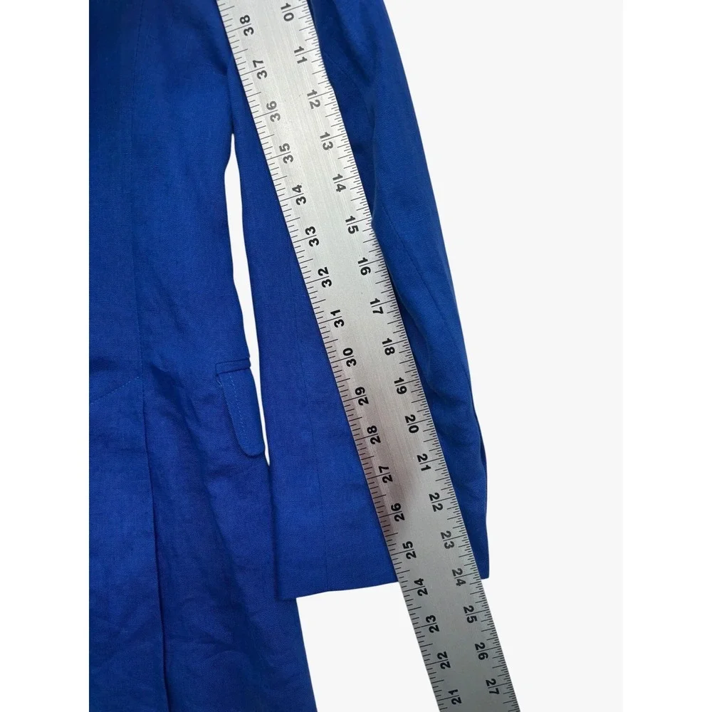 Sean John 38S Royal Blue 100% Linen Blazer Jacket Sport Suit Coat Soft Shoulder